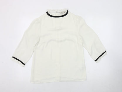 Womens UK Size 8 Oasis Ivory Basic Blouse