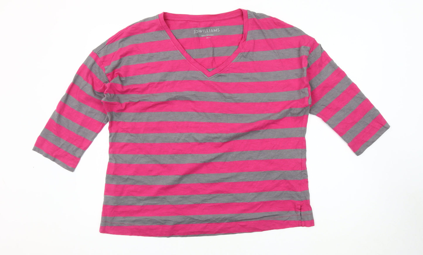 Womens UK Size 16 JD Williams Pink Basic T-Shirt
