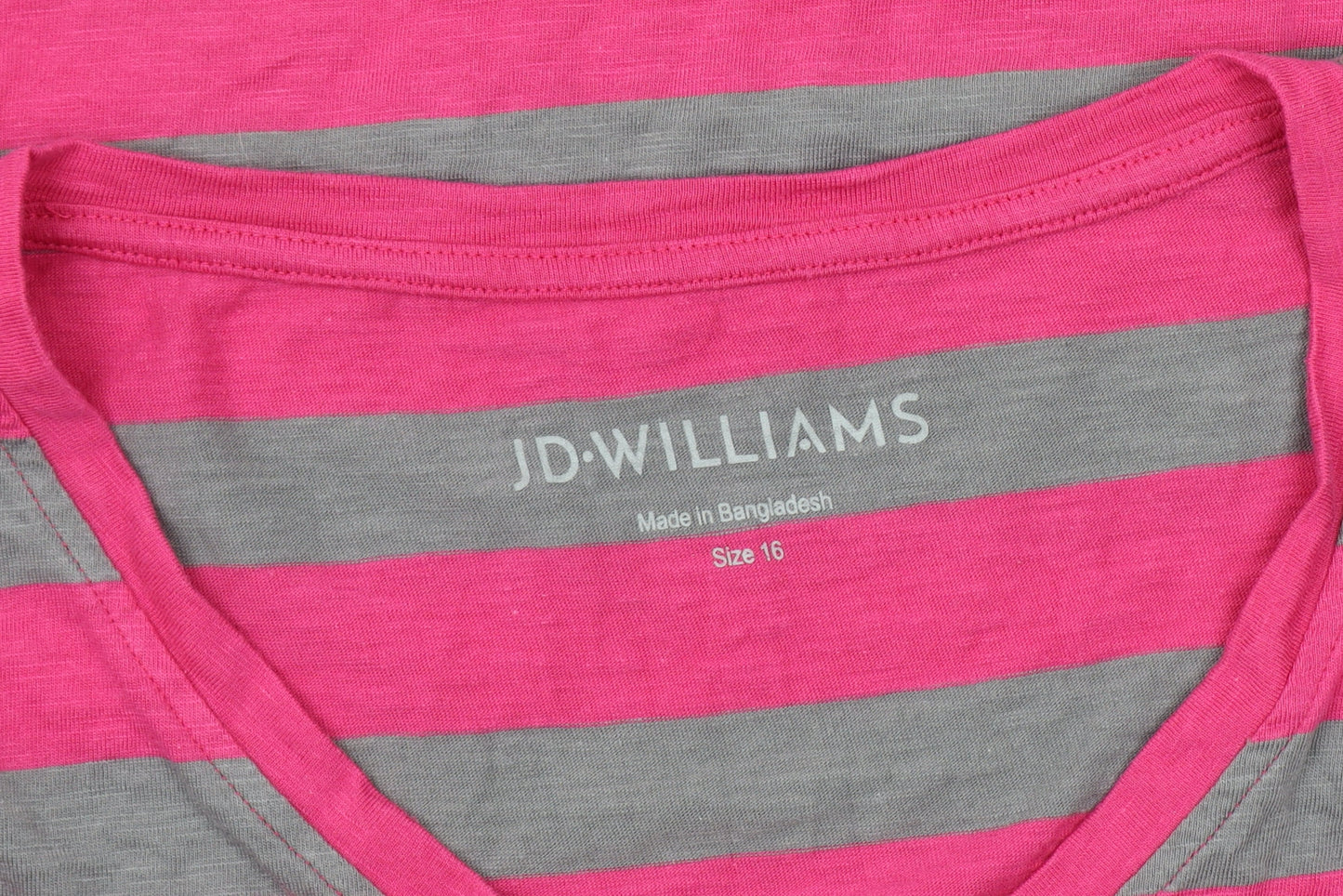Womens UK Size 16 JD Williams Pink Basic T-Shirt