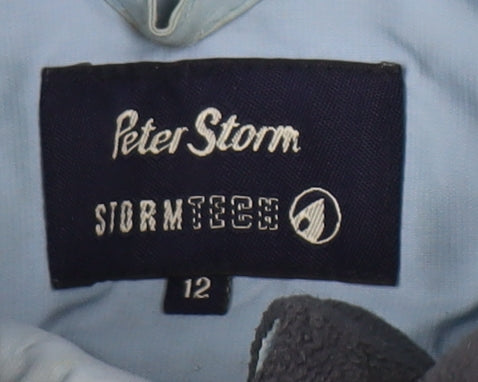 Womens UK Size 12 Peter Storm Blue Rain Coat