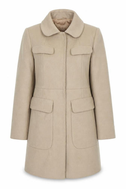 Womens UK Size 4 French Connection Beige Overcoat