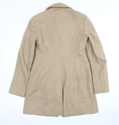 Womens UK Size 4 French Connection Beige Overcoat