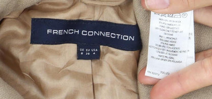Womens UK Size 4 French Connection Beige Overcoat