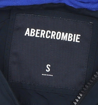Abercrombie Men's Blue Hooded Jacket, Size S