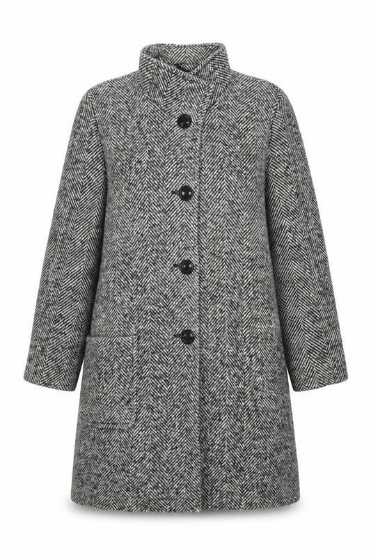 Womens UK Size 14 Basler Grey Overcoat