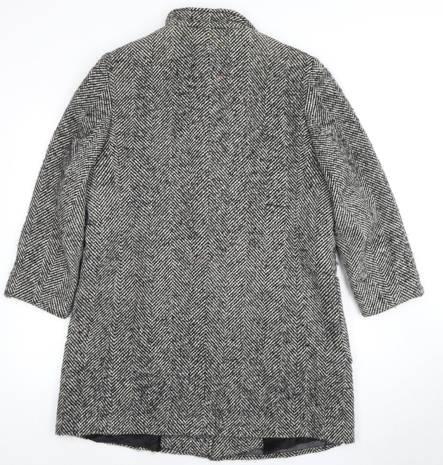 Basler Womens Grey Herringbone Overcoat Size 14