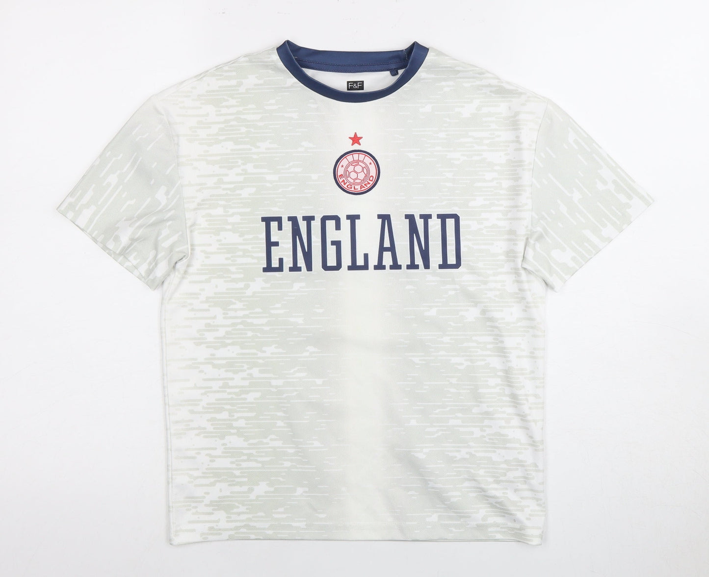 F&F Boys White England Football T-Shirt - 9-10 Years