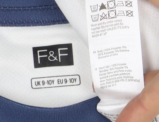 F&F Boys White England Football T-Shirt - 9-10 Years