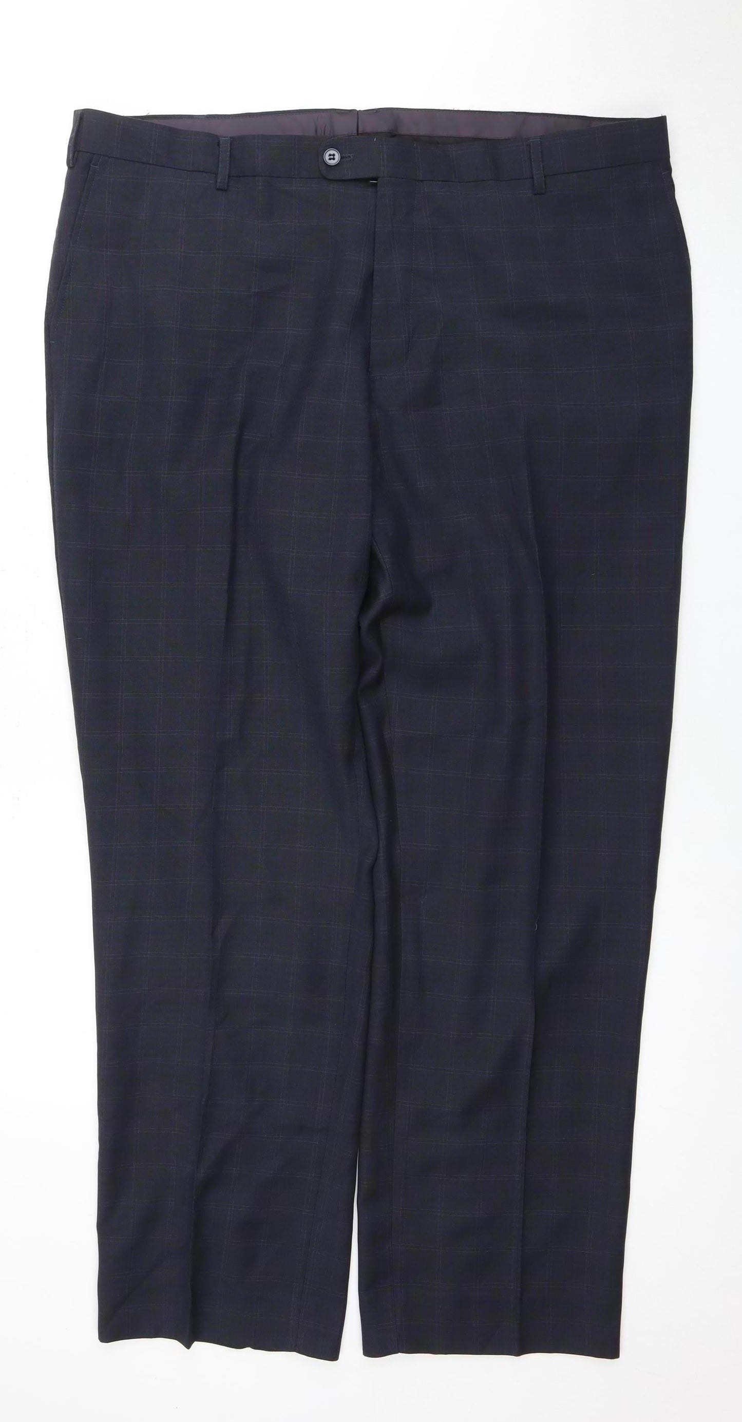 Skopes Men's Black Classic Fit Dress Trousers