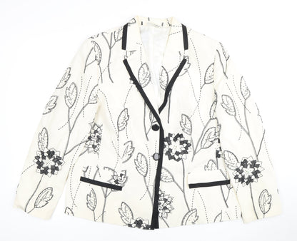 Gerry Weber Women's Black & White Floral Blazer