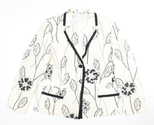 Gerry Weber Women's Black & White Floral Blazer