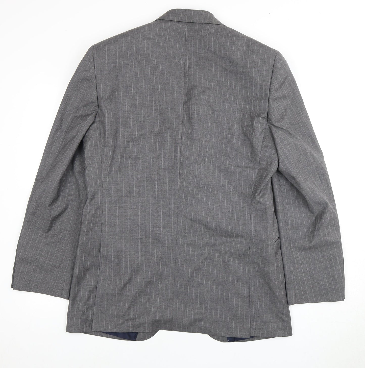 Austin Reed Men's Grey Striped Blazer 40R Notch Lapel