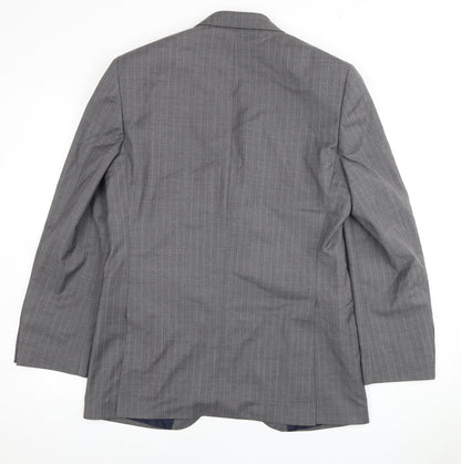 Austin Reed Men's Grey Striped Blazer 40R Notch Lapel