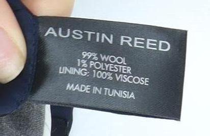 Austin Reed Men's Grey Striped Blazer 40R Notch Lapel