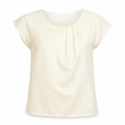 Womens UK Size 8 Betty Jackson Black Beige Basic Blouse