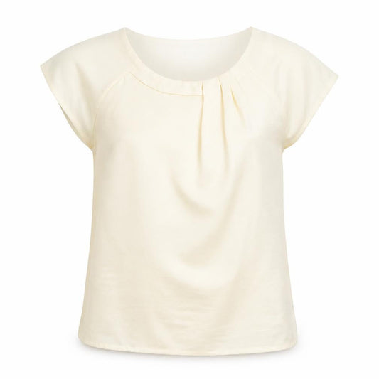 Womens UK Size 8 Betty Jackson Black Beige Basic Blouse