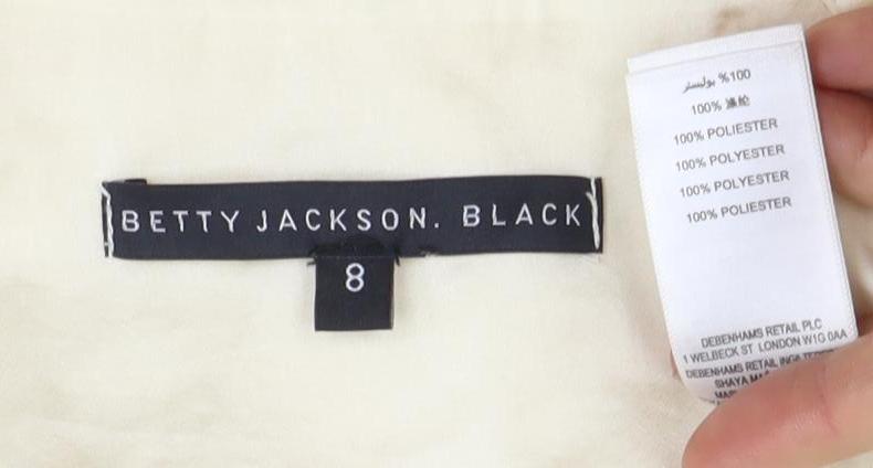 Betty Jackson Black Women's Beige Size 8 Solid Top