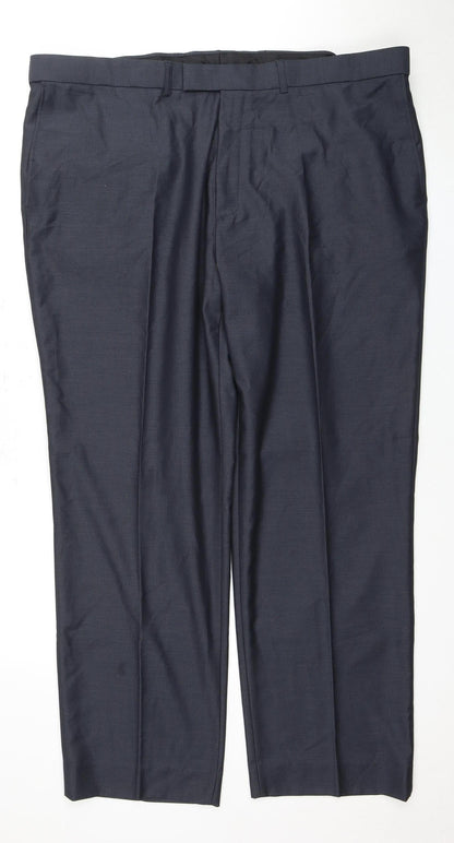 Greenwoods Men's Black Regular Fit Dress Pants