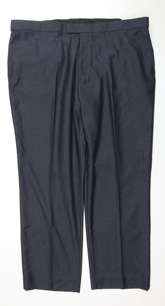 Greenwoods Men's Black Regular Fit Dress Pants