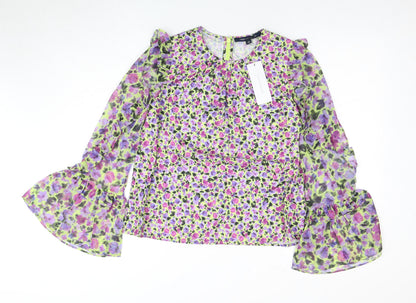 Womens UK Size XS French Connection Multicoloured Basic Blouse
