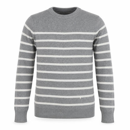 Howick Men’s Grey Striped Pullover Jumper S