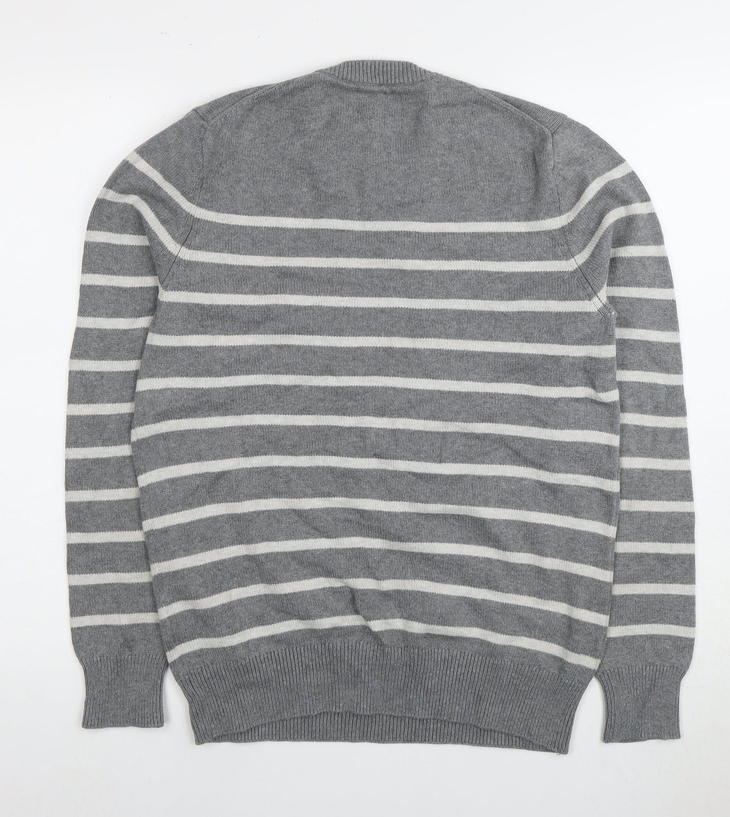 Howick Men’s Grey Striped Pullover Jumper S