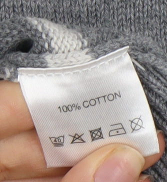 Howick Men’s Grey Striped Pullover Jumper S