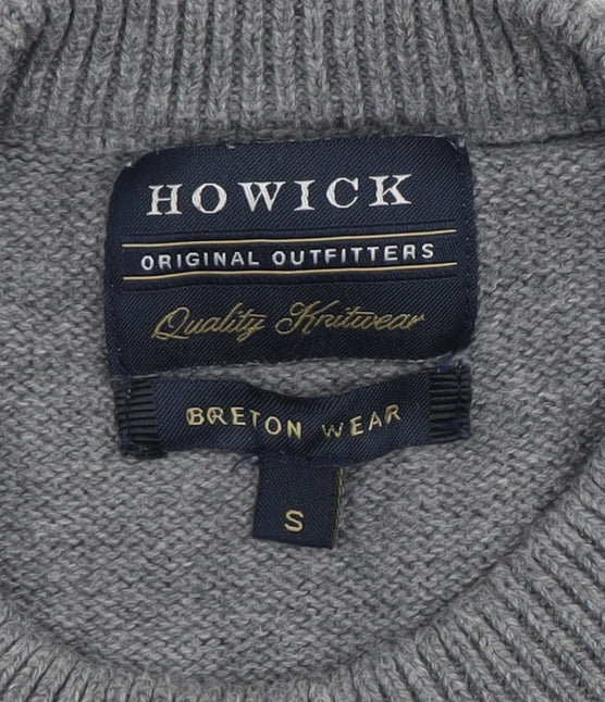 Howick Men’s Grey Striped Pullover Jumper S