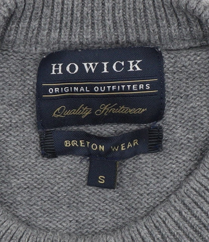 Howick Men’s Grey Striped Pullover Jumper S