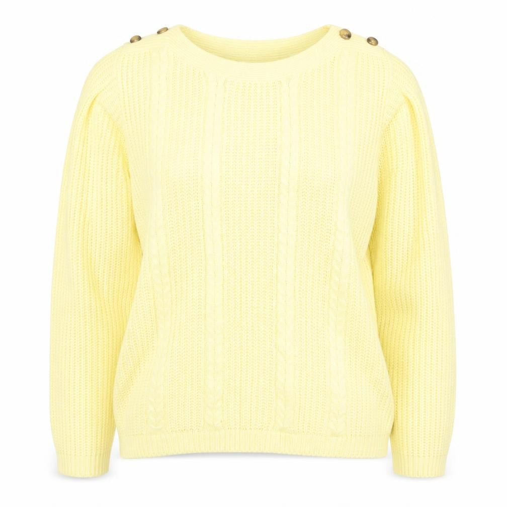 Womens UK Size M ISLE Yellow Pullover Jumper