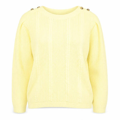 Womens UK Size M ISLE Yellow Pullover Jumper
