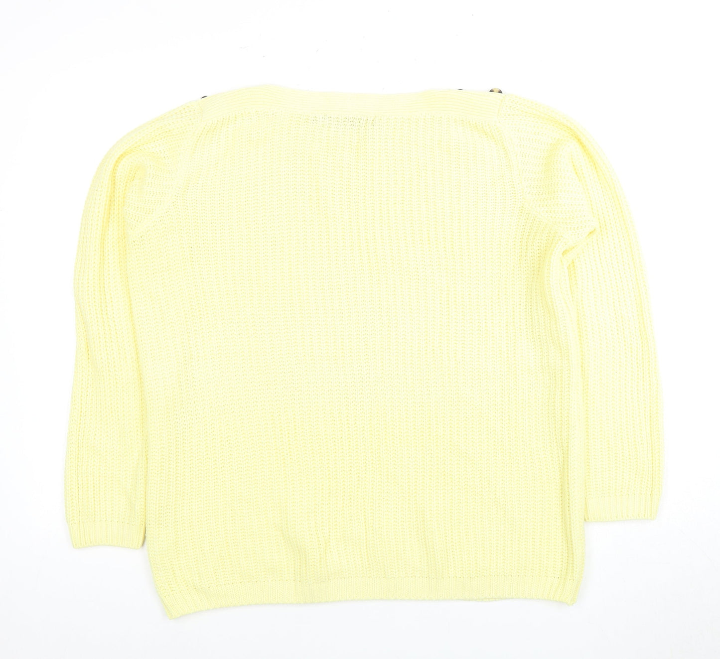 Womens UK Size M ISLE Yellow Pullover Jumper