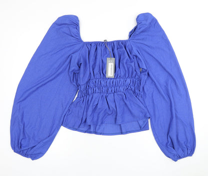 Womens UK Size 12 Principles Blue Basic Blouse