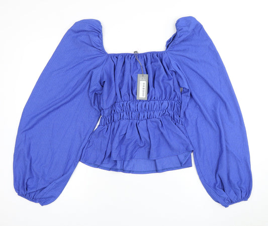 Womens UK Size 12 Principles Blue Basic Blouse