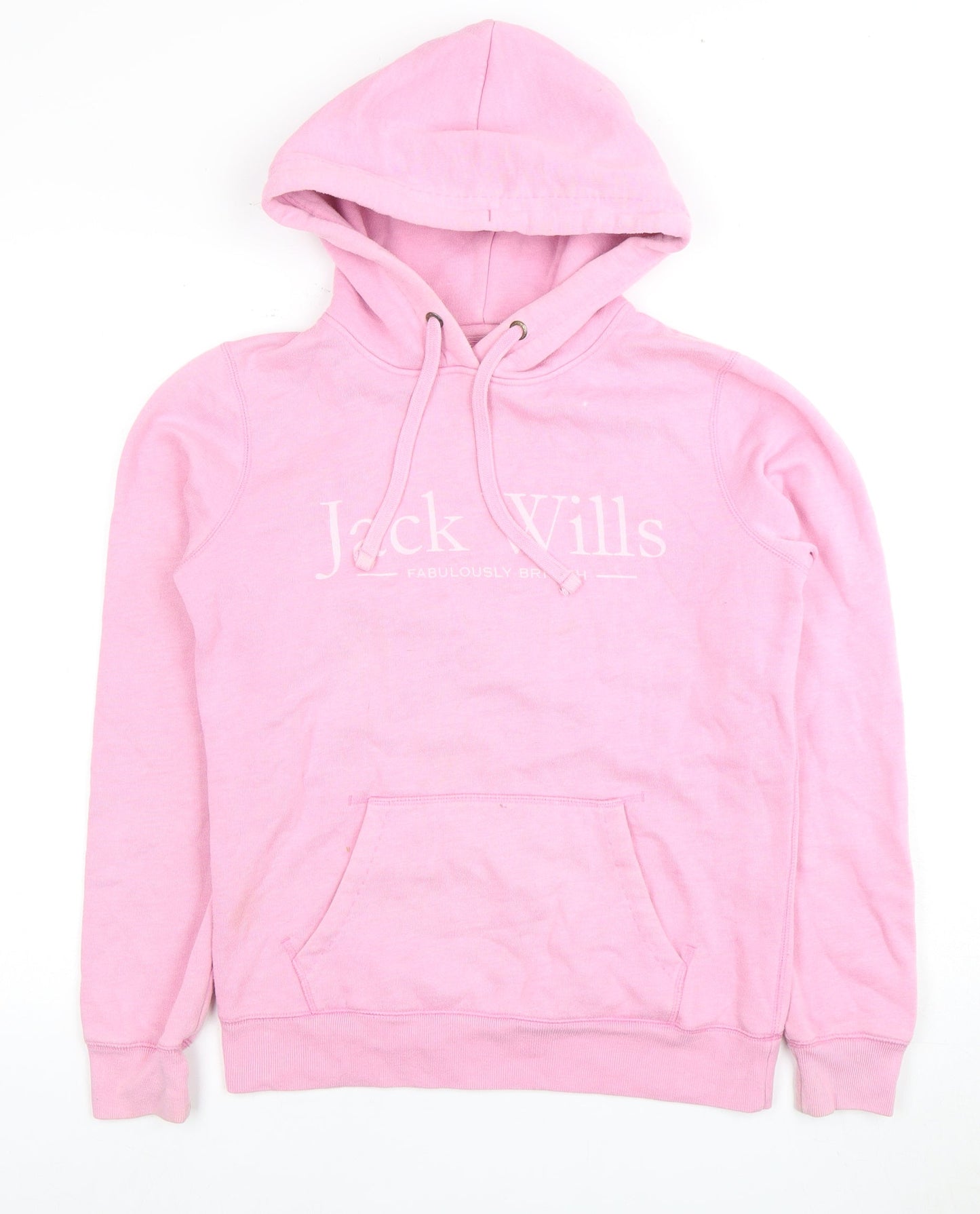 Womens UK Size 10 Jack Wills Pink Pullover Hoodie