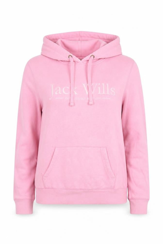 Womens UK Size 10 Jack Wills Pink Pullover Hoodie