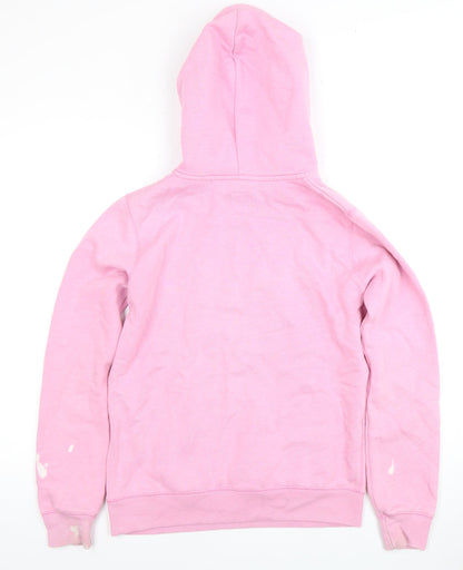 Womens UK Size 10 Jack Wills Pink Pullover Hoodie
