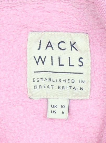 Womens UK Size 10 Jack Wills Pink Pullover Hoodie