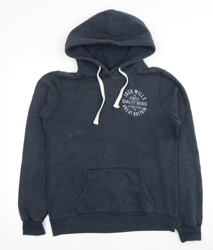 Unisex Adults UK Size L Jack Wills Blue Pullover Hoodie