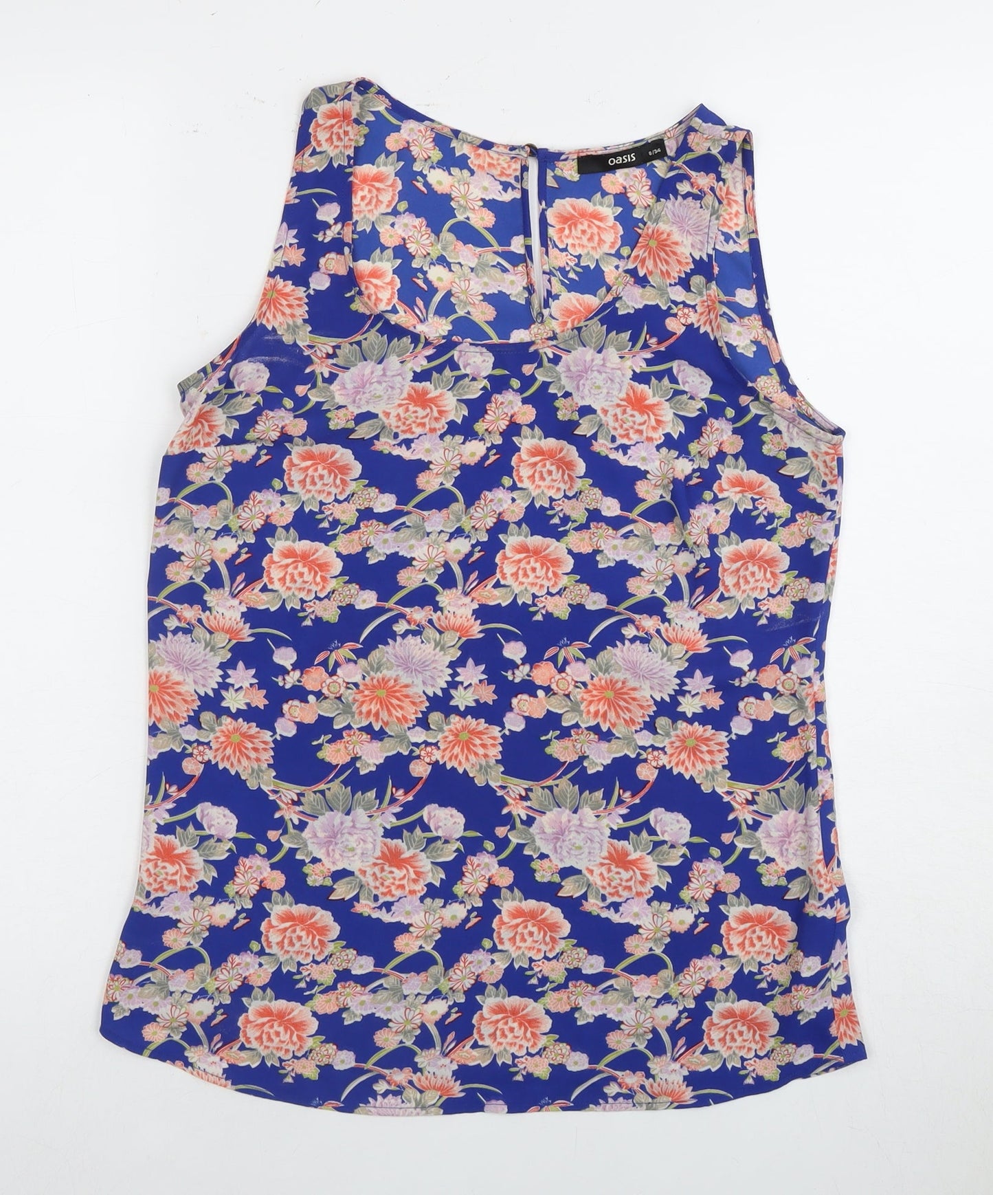 Womens UK Size 8 Oasis Multicoloured Basic Tank
