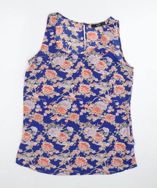 Womens UK Size 8 Oasis Multicoloured Basic Tank