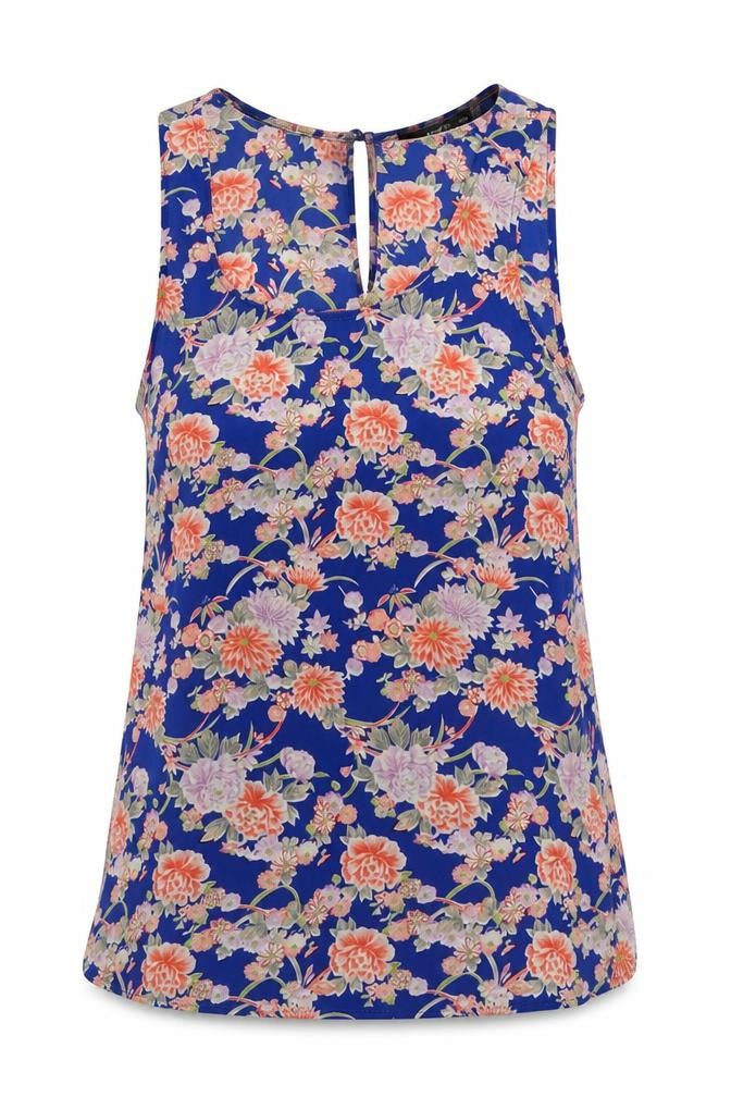 Womens UK Size 8 Oasis Multicoloured Basic Tank