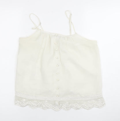 Womens UK Size M VERO MODA White Camisole Camisole