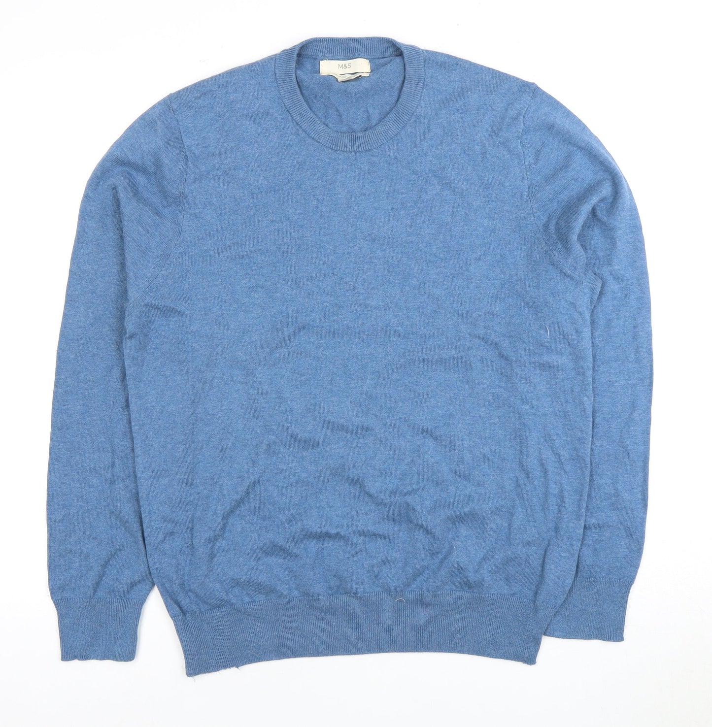 Marks and Spencer Men's Blue Pullover Jumper Size L