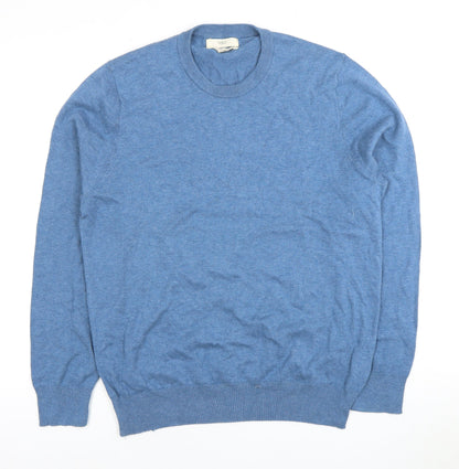 Marks and Spencer Men's Blue Pullover Jumper Size L