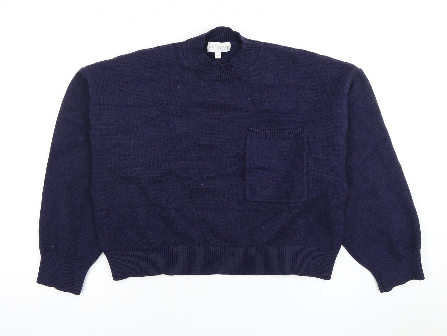 Womens UK Size 12 Apricot Blue Pullover Jumper