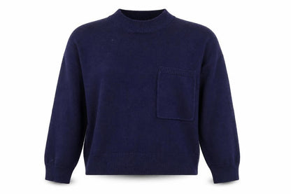 Womens UK Size 12 Apricot Blue Pullover Jumper