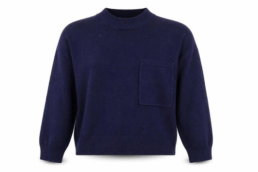 Womens UK Size 12 Apricot Blue Pullover Jumper