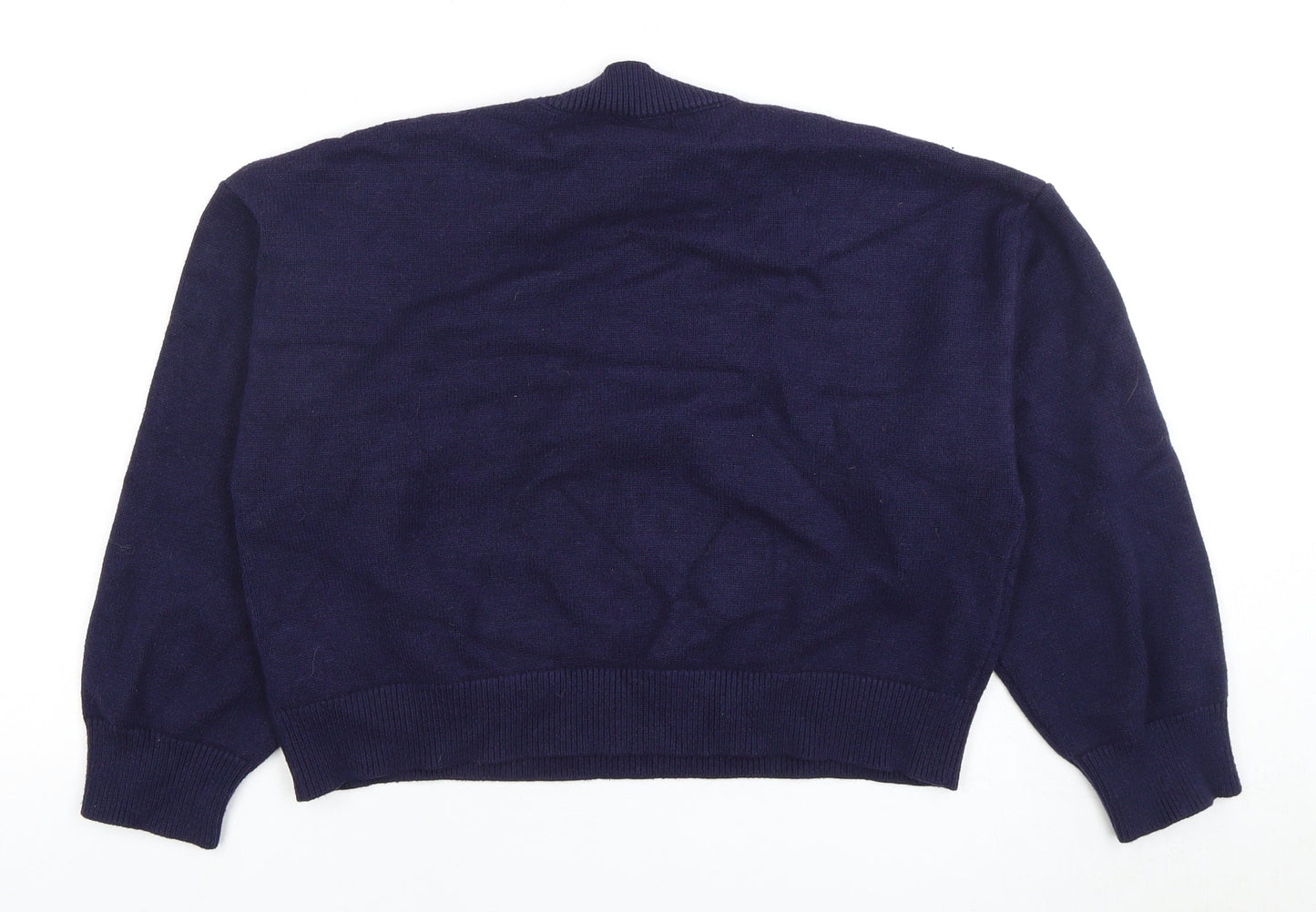 Womens UK Size 12 Apricot Blue Pullover Jumper