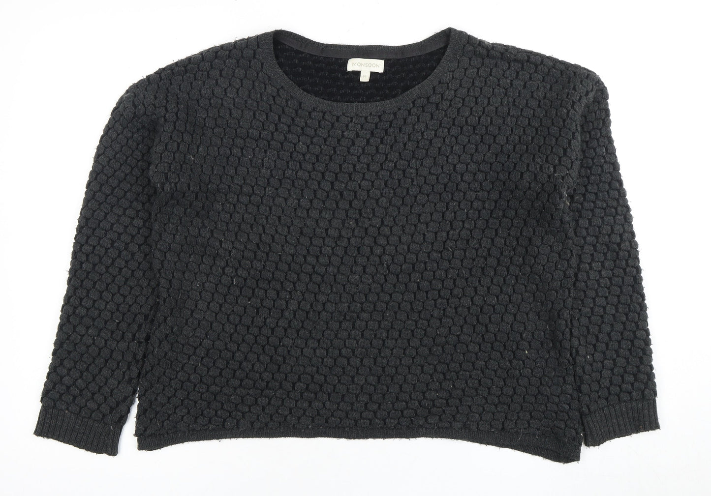 Womens UK Size M Monsoon Black Pullover Jumper